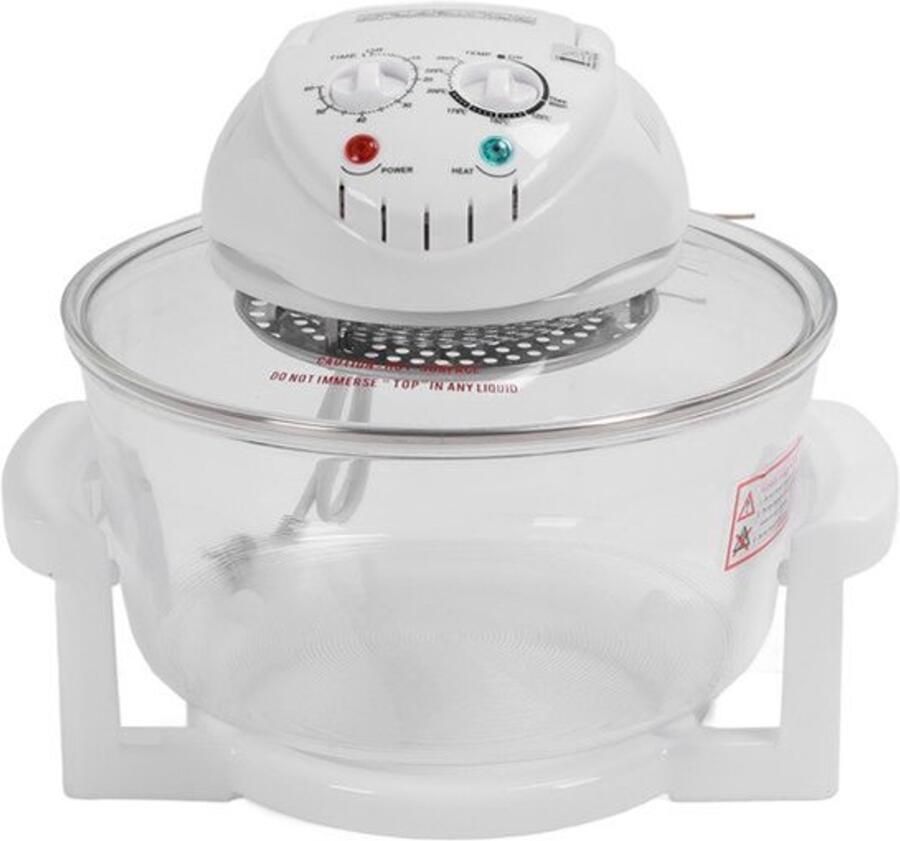 Glazen Luchtfriteuse 12 Liter 1200-1400 W Olievrije Friteuse met Timer van 60 Minuten en Temperatuurregelaars van 149 ° F 482 ° F 360 ° Zichtbaar Aanrecht Luchtfriteuse Oven