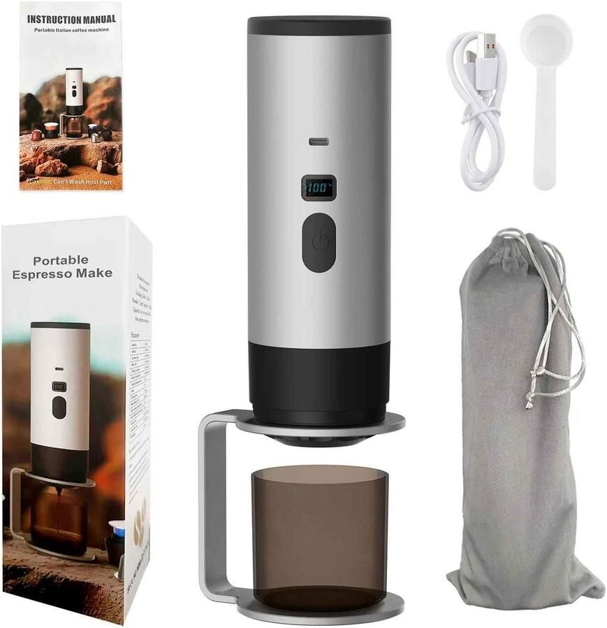 Glowstride 3-in-1 draadloze elektrische draagbare capsule koffiezetapparaat Reizen Espressomachine