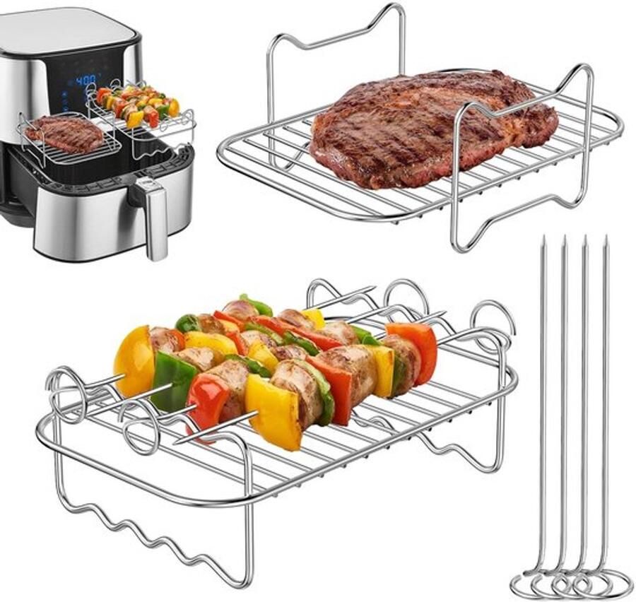 Golden Crown Roestvrij staal Luchtroosters voor Airfryer