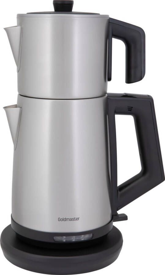 Goldmaster AKASYA GM 7344 Turkse theemaker Ketel Theepot Semaver Samovar Waterkoker 2200W Inox
