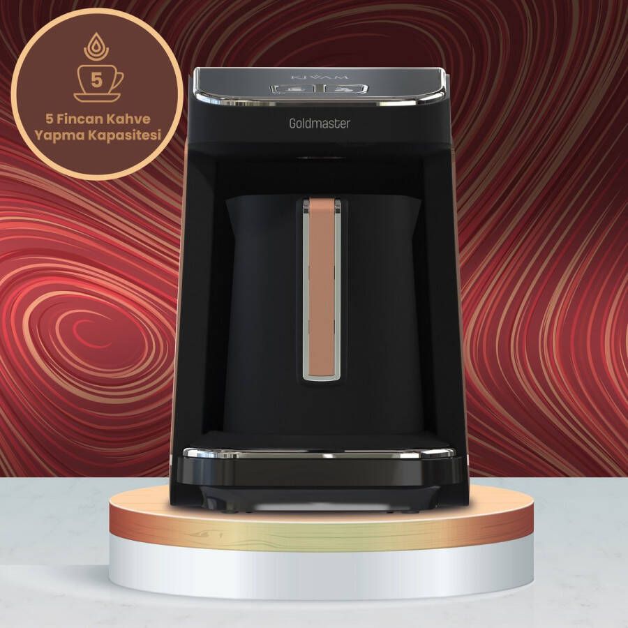 GoldMaster KIVAM GM-8380G Turkse Koffiezetapparaat 480W Performance stijlvol ontwerp Goud