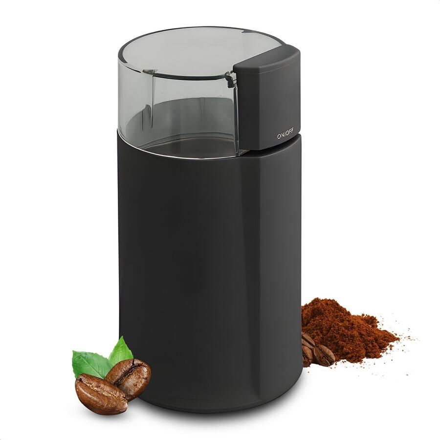 Golermo Elektrische Koffiemolen 160W – 400 ml – RVS messen – Stil & BPA-vrij – Koffiebonenmaler & Kruidenmolen – Zwart