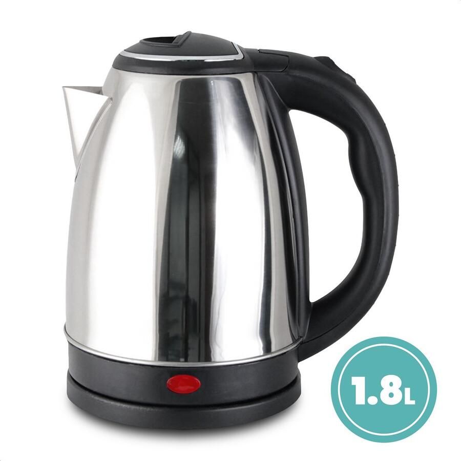 Golermo Elektrische Waterkoker RVS 1.8L – 1850W – Automatische Uitschakeling & Droogkookbeveiliging