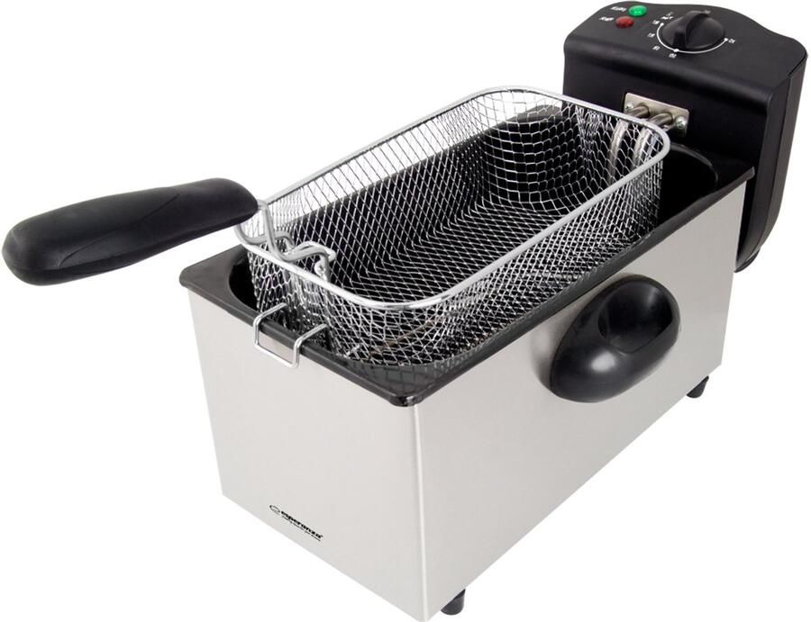 Golermo Frituurpan 3 Liter Friteuse 2000W RVS Frietpan met Instelbare Temperatuur - Foto 2
