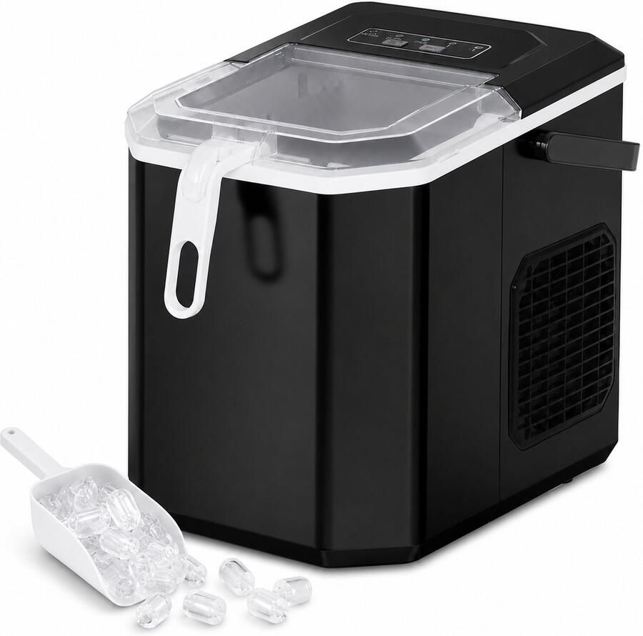 Golermo IJsblokjesmachine IJsblokjesmaker 12 kg 24 uur 2 Formaten IJsblokjes Compact met Compressor Zelfreinigend