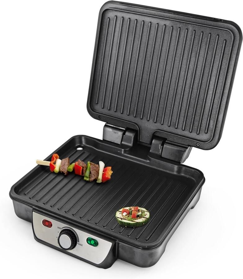 Golermo Tosti Apparaat 2000W Tosti IJzer en Contactgrill Panini Grill Uitklapbaar 180° Antiaanbaklaag Instelbare Temperatuur - Foto 2