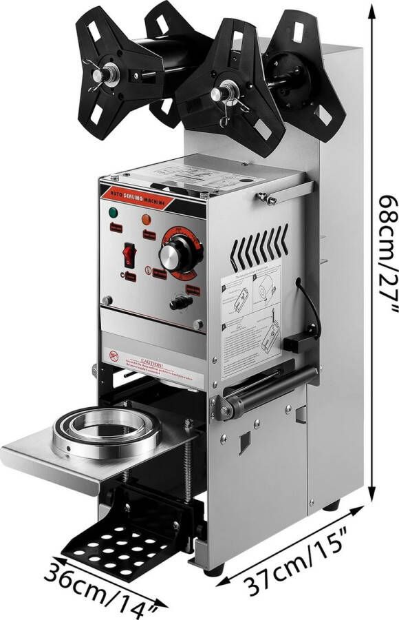 Goodfinds Sealmachine Automatische Seal machine voor Bubble Tea Koffie Thee Smoothie Vacumeermachine 220V 450W
