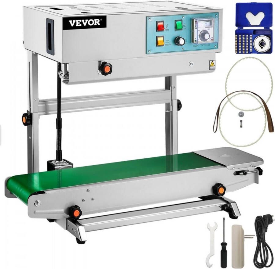 Goodfinds Sluitmachine Sealer Zakjes Vacuumermachine Zakafdichtingsmachine Met automatische loopband Controleerbare tempratuur 0 tot 300 graden 700W 220V