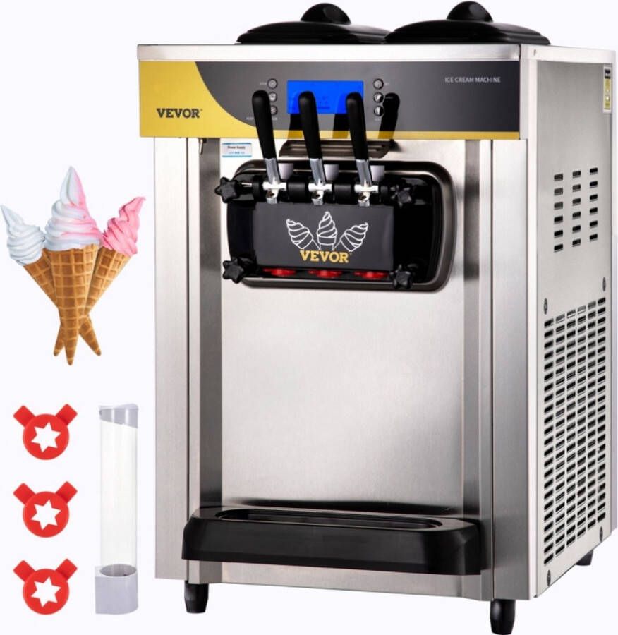 Goodfinds Softijs machine Ijshoorntjes- Roomijsmachine Softijs maker Ijs machine 2200W 22 30 L ijs per uur