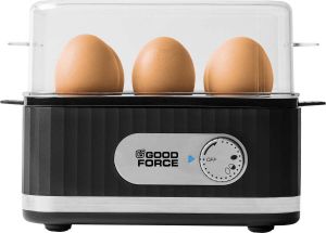 GoodForce Elektrische eierkoker voor 6 eieren met timer en alarm