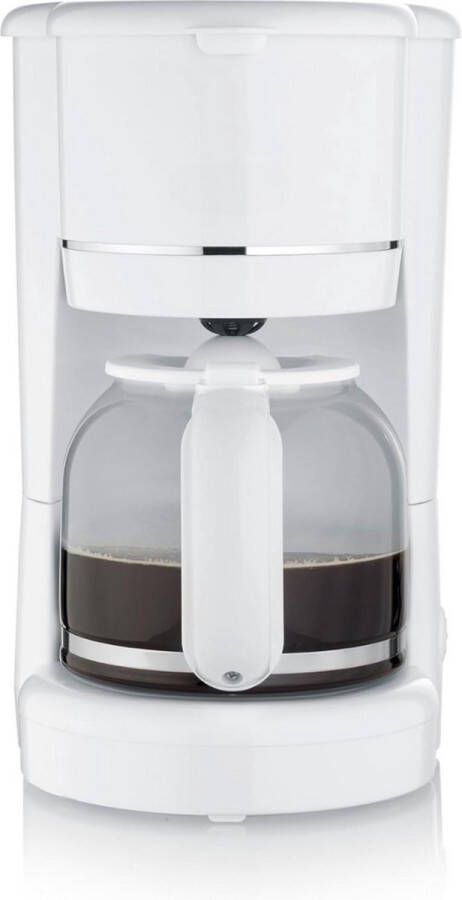 Goodivery Koffiemachines Filterkoffiezetapparaat met glazen kan Voor maximaal 10 kopjes (1 25 L) 25D x 32.5W x 20H cm Wit