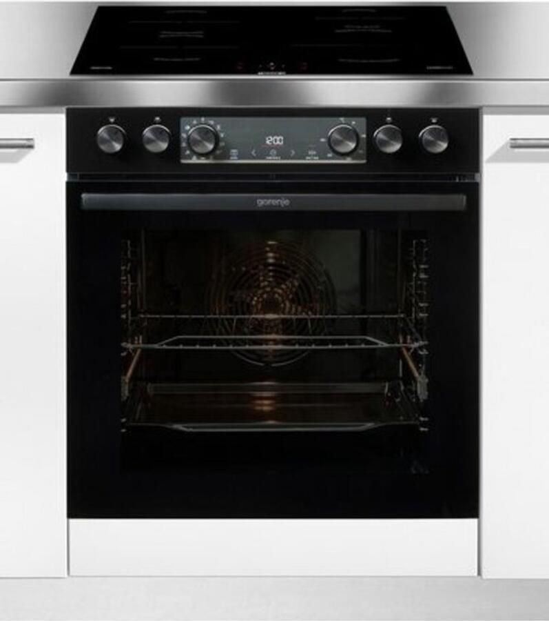 Gorenje 77L Inbouw Fornuis Oven-inductiekookplaat set 60CM GentleBake AirFry FrozenBake PerfectGrill BCSI737DBGOT