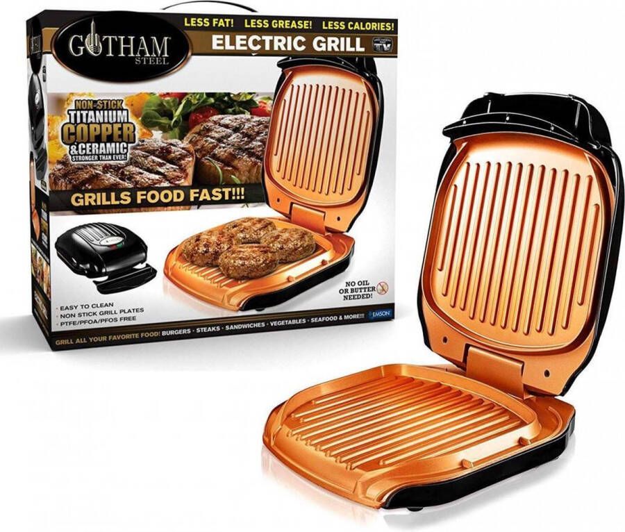 Gotham Steel Elektrische Grillplaat Contact Grill uitneembare platen anti-aanbak - Foto 2