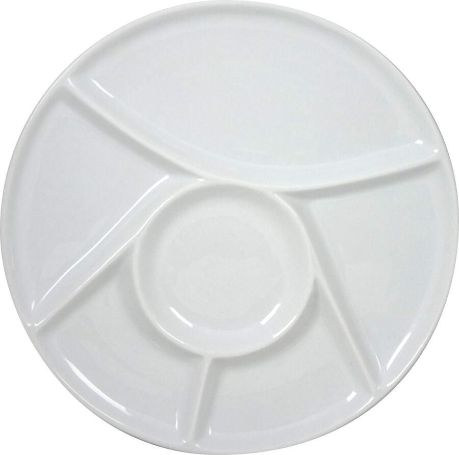 Gourmetbord Porselein Wit 23 5 cm