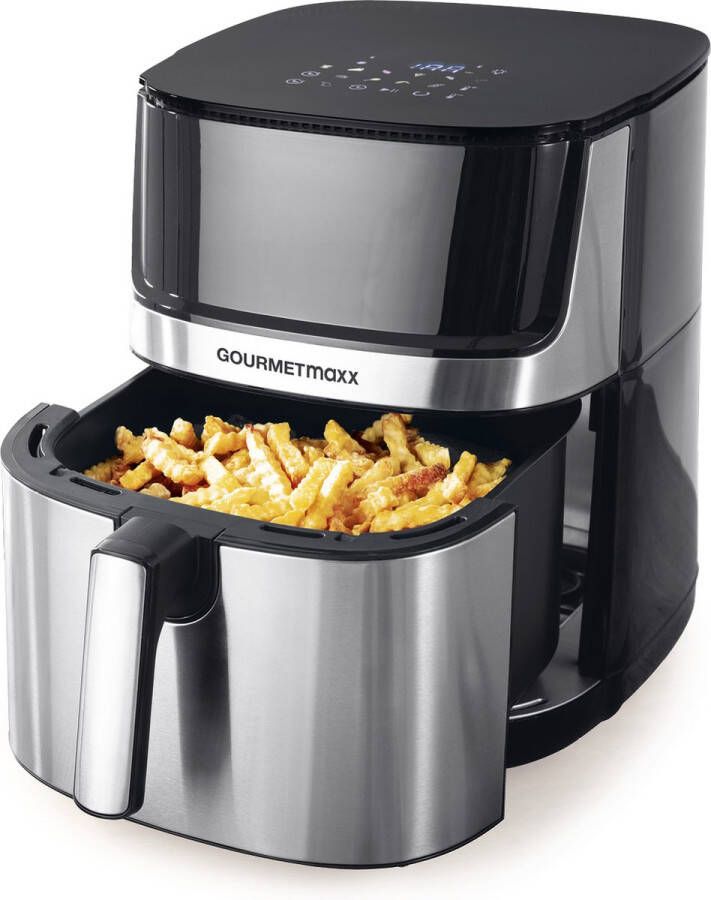 Gourmetmaxx digitale heteluchtfriteuse met touch display & timerfunctie 7 5 liter