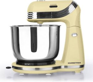 Gourmetmaxx Gourmetmax Keukenmachine in een chique retro look 3L Vanille kleur Bekend van Tv