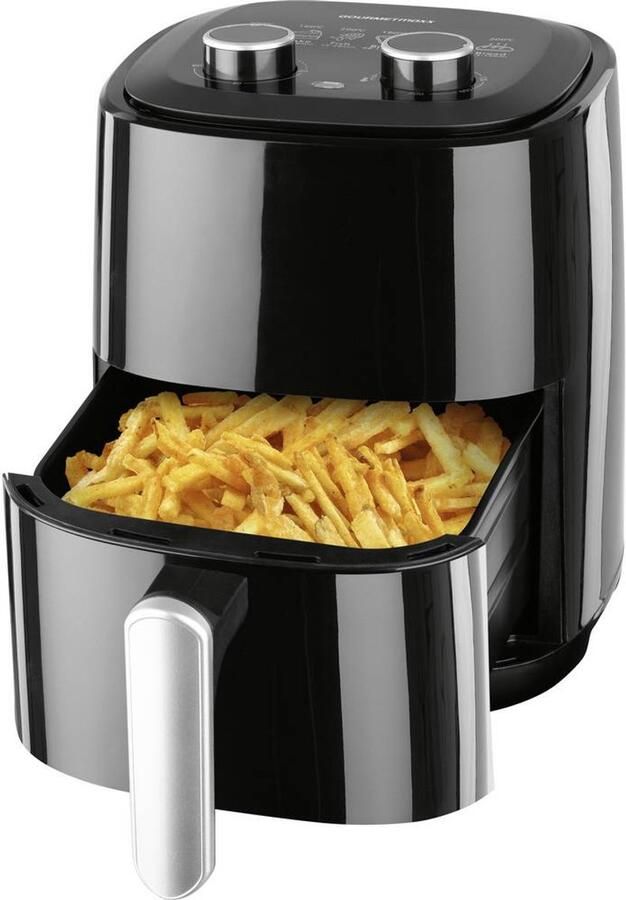 Gourmetmaxx Heißluft-Fritteuse Mechanisch 3 1l Airfryer 3.1 l 1350 W Zwart