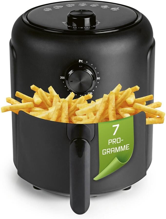 Gourmetmaxx Heteluchtfriteuse met 2 3 liter & 1000 watt incl. timer & 8 functies