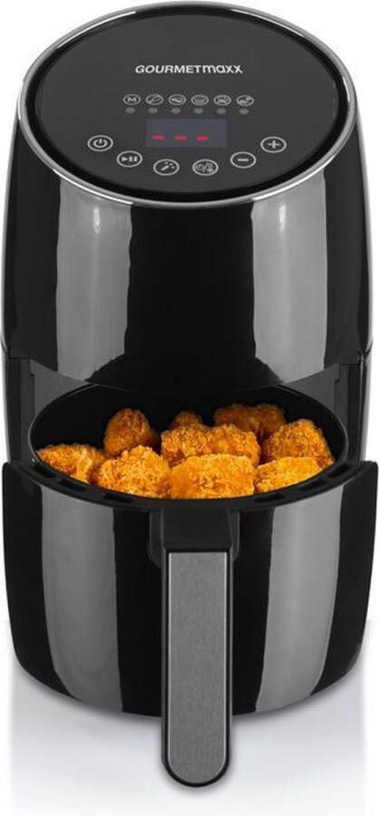 Gourmetmaxx Heteluchtfriteuse Digitale Heteluchtfriteuse 2 Liter 1200 Watt Zwart