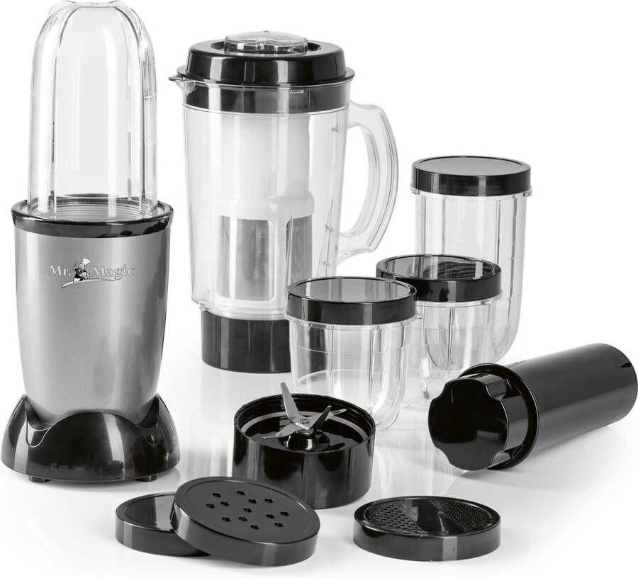 Gourmetmaxx smoothiemaker to go & keukenmixer 400W Elektrische miniblender 750ml met 9 functies Compacte Voedingsmixer incl. To-Go Cup Vaatwasmachinebestendig lekvrij en BPA-vrij