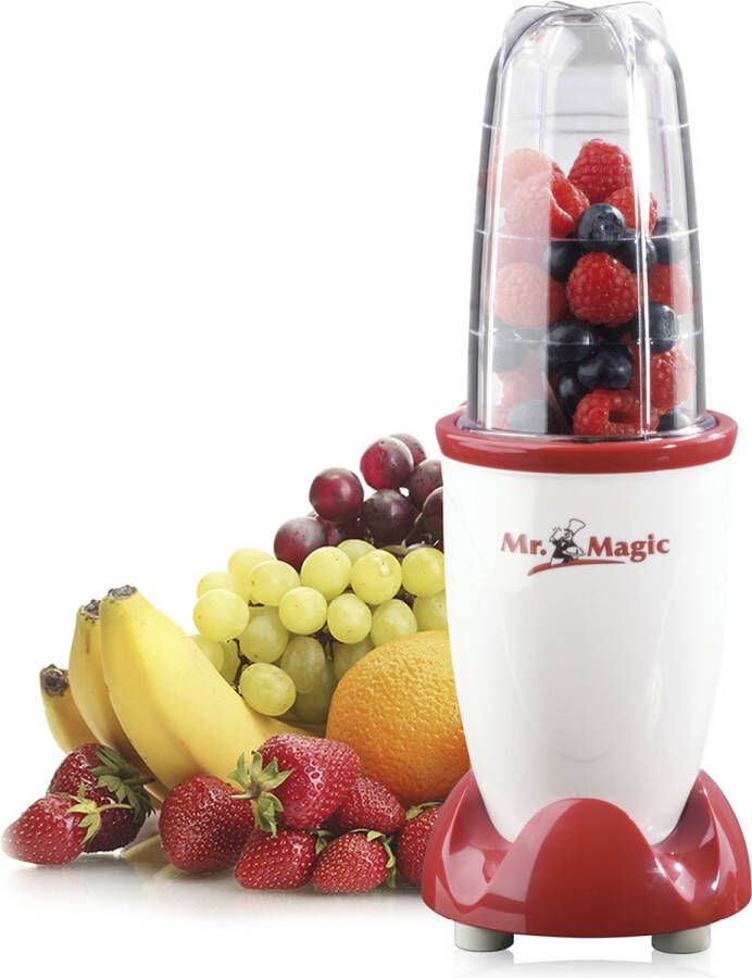 Gourmetmaxx staafmixer Mr Magic 4 st. 250W rood wit