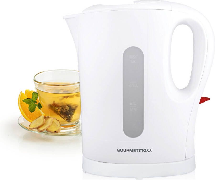 Gourmetmaxx waterkoker 1l wit grijs