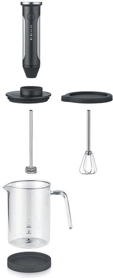 Graef MS202 Draadloze Melkopschuimer Oplaadbaar 4 functies Met accessoires