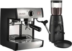 Graef Pivalla Pistonmachine + Koffiemolen CM70
