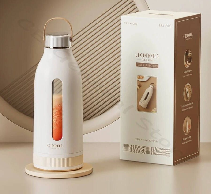Gran Vida Blender Draagbare Smoothie Maker USB Oplaadbaar 400ml Capaciteit Snelheid 18.000 RPM
