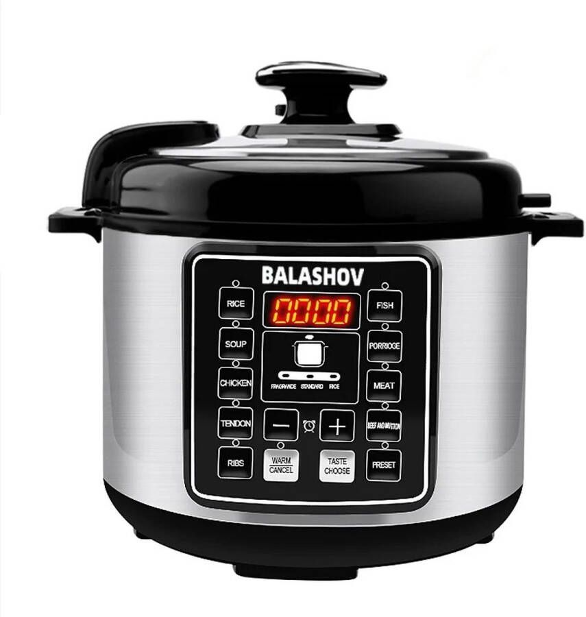 Gran Vida Elektrische Snelkookpan Inclusief Slowcooker Functie 5L Capaciteit Multifunctioneel 1050W Vermogen