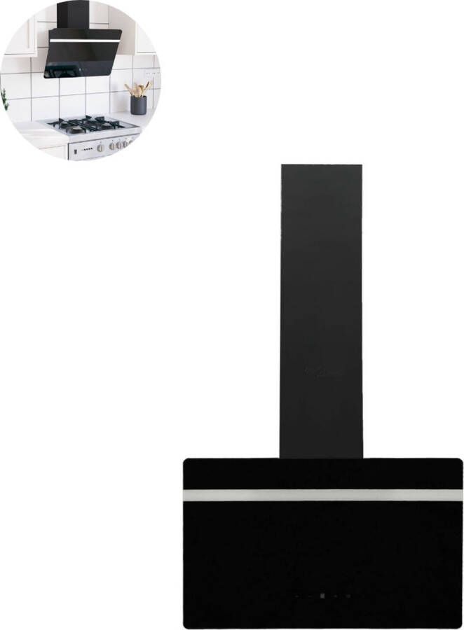 GranMaison Afzuigkap 60 cm -Onderbouw Afzuigkappen Met koolstoffilter Schuin Zwart - Foto 2