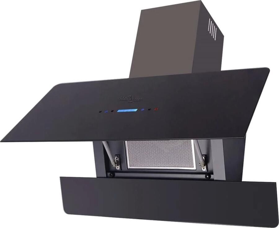 GranMaison Afzuigkap 90 cm -Onderbouw Afzuigkappen Met Aanraakscherm Schuin Zwart