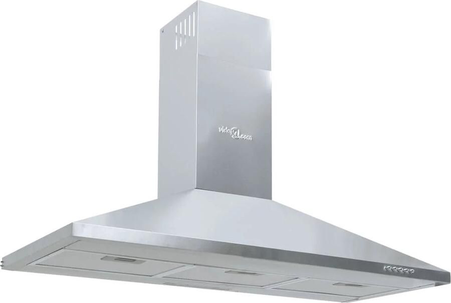 GranMaison Afzuigkap 90 cm -Onderbouw Afzuigkappen Met koolstoffilter Schuin Zilver