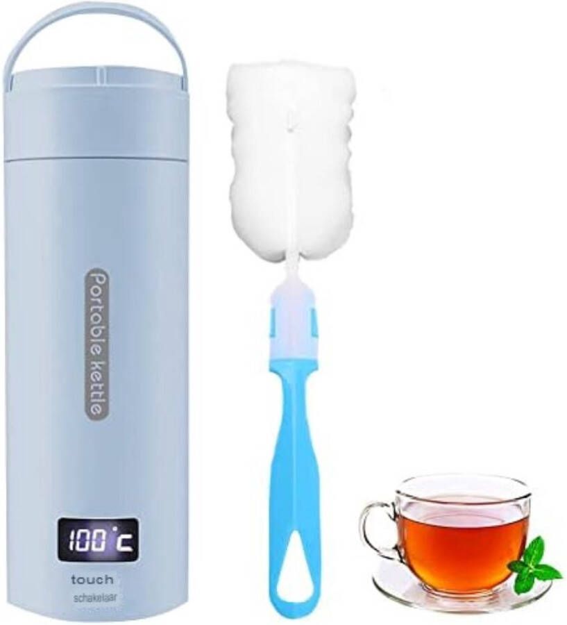 Graytified Draagbare Waterkoker Reiswaterkoker- Mini Waterkoker Blauw