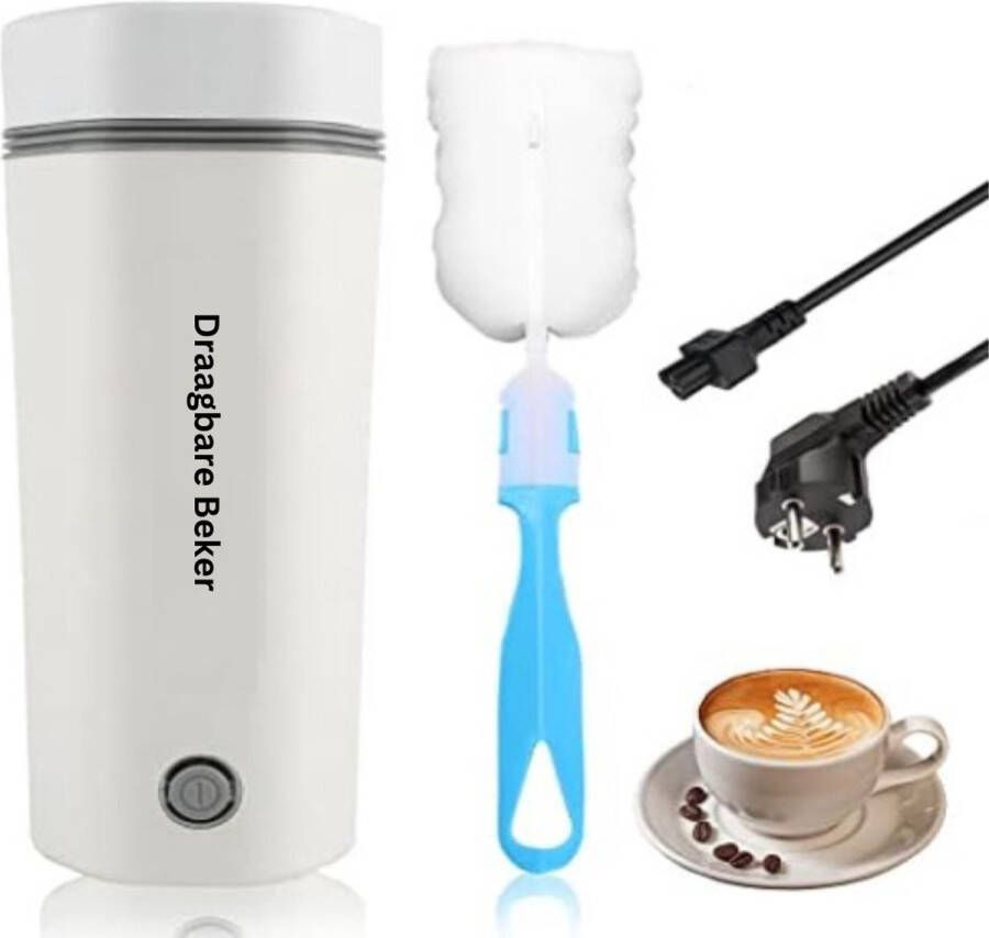Graytified Draagbare Waterkoker Reiswaterkoker- Mini Waterkoker Wit