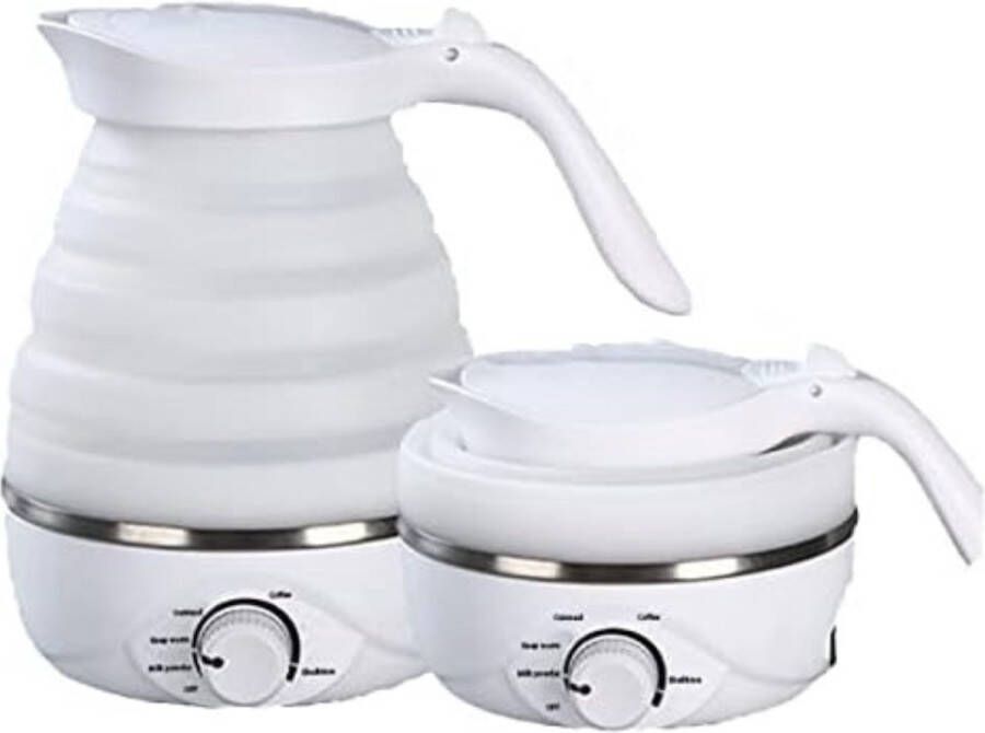 Graytified Draagbare Waterkoker Reiswaterkoker- Mini Waterkoker Wit