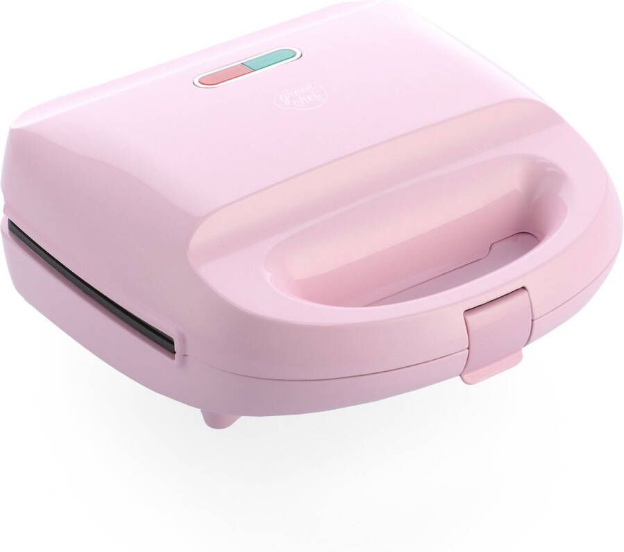 GreenChef 3-in-1 Panini wafel en croque machine verwisselbare platen roze PFAS-vrij - Foto 1