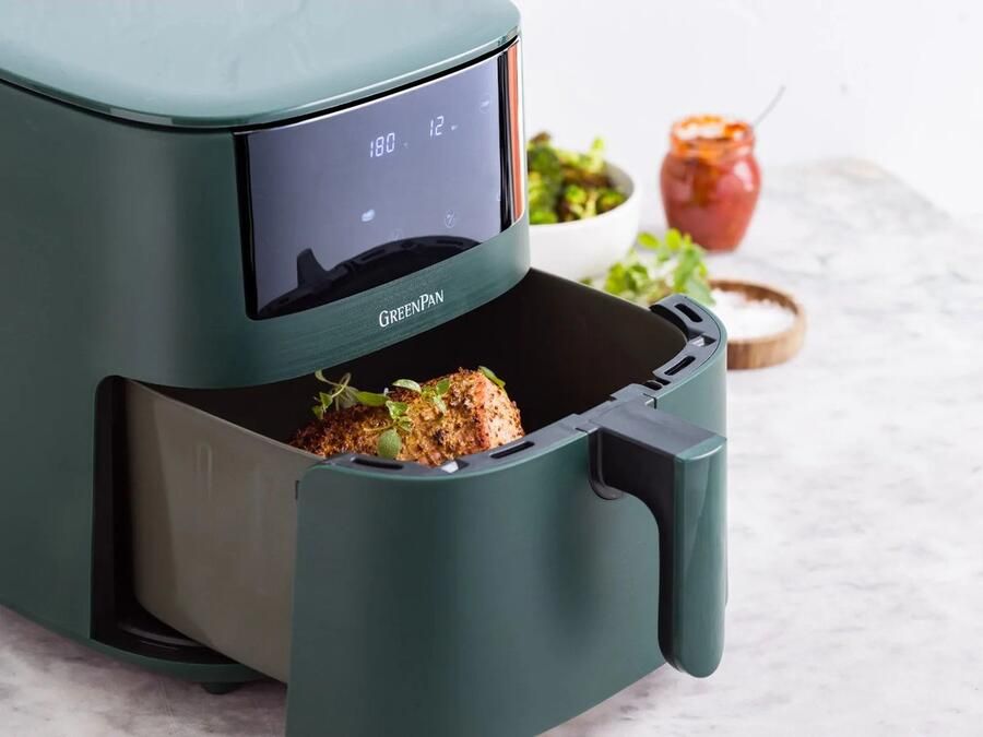GreenPan Bistro XL Airfryer 7 2L PFAS vrij Pine Green
