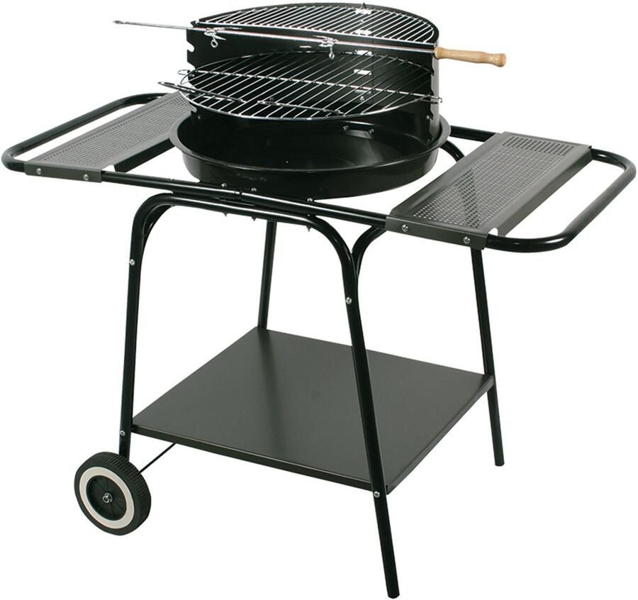 Grill Party Master Grill Party Barbecue bbq 2 schappen wielen staal MG906