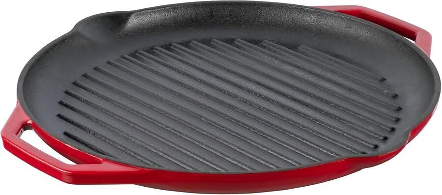 Grillpan voor rundvlees 34 cm rood