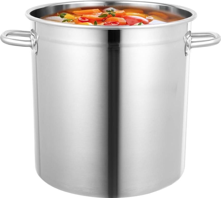 Grote Roestvrijstalen Soeppot 35 Liter voor Catering
