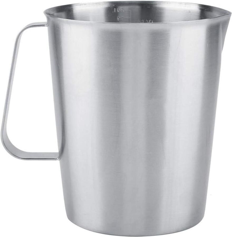 Grote RVS Melkopschuimer Pitcher van 2000ml Ideaal voor Latte Art Koffie en Melkopschuimen