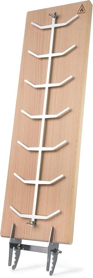 Grote Zalmplank Beuken 55 x 18 x 2 5 cm Roestvrijstalen Houder Voor Grillen en Roken van Zalm