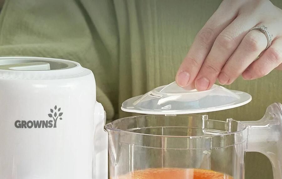 Grownsy Babyvoedingsbereider met stoommand stoompan mixer en sterilisator in één apparaat BPA-vrij voor gezonde zelfgemaakte babyvoeding BPA-vrij