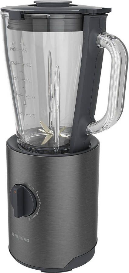 Grundig SM 7140 Delisia Novus Blender 1 5 Liter 800 Watt Glazen blenderkan Zwart Inox RVS - Foto 2