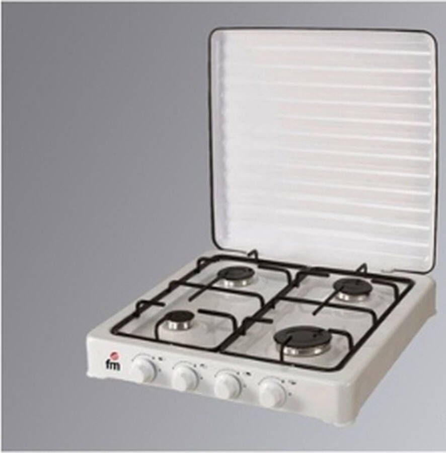 Grupo FM gasfornuis HG400 4F Wit (voor gasflessen camping)