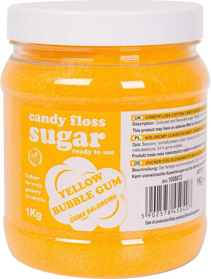 GSG24 Serie Gele Katoensuiker Bubblegum Smaak 1kg