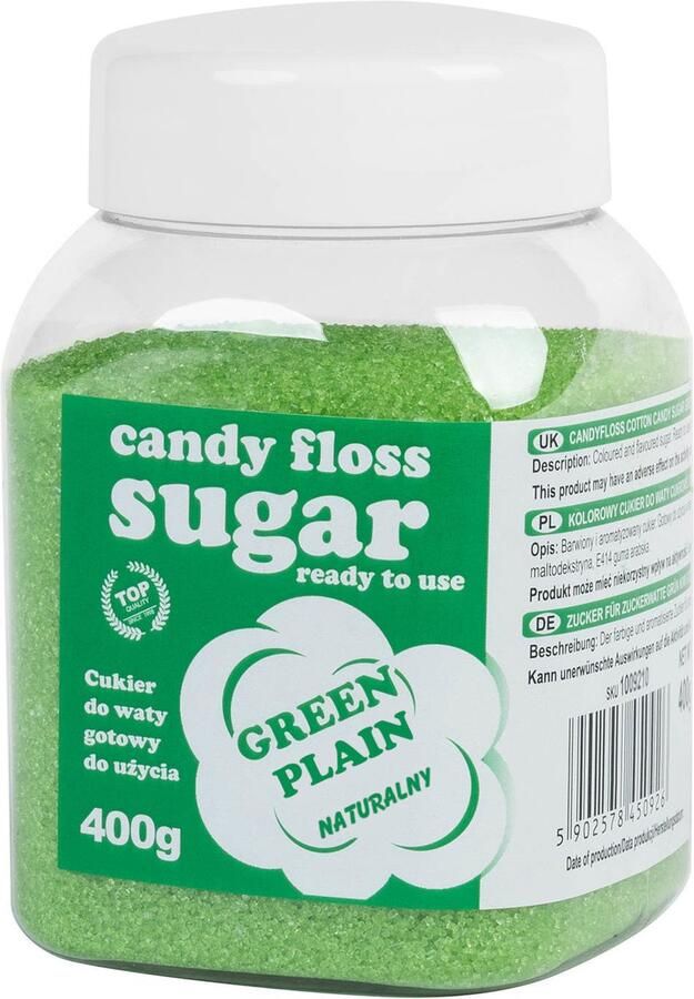 GSG24 Suikerspin Suiker Groene Kleur Natuurlijke Smaak 400g