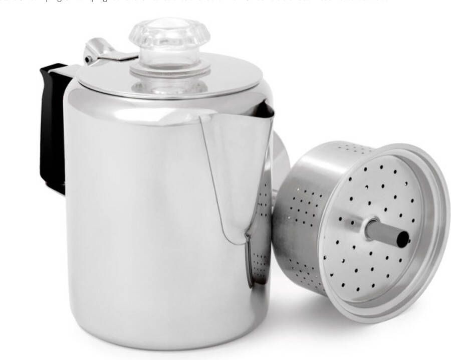GSI Outdoors Glacier Stainless Percolator 6 Cup Koffiezetter