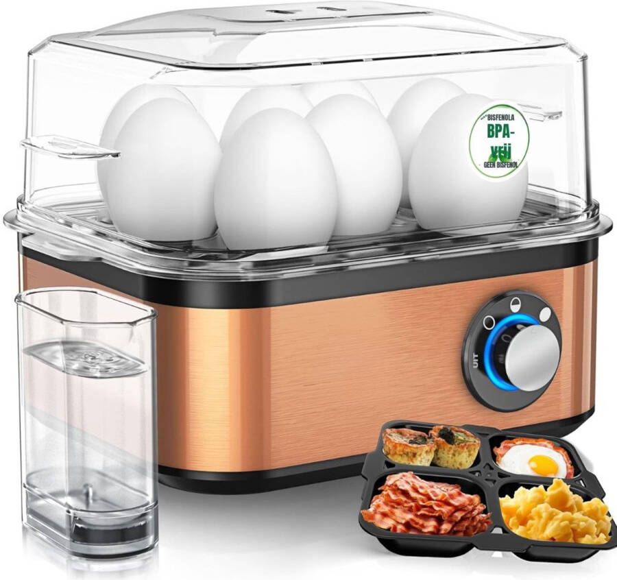 Gtb Eierkoker electrisch Eierkoker met timer Zwart 21cm x 21cm x 17cm